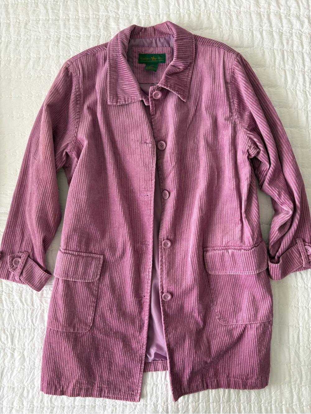 Vintage Hunter’s Run Mauve Corduroy Trench Coat